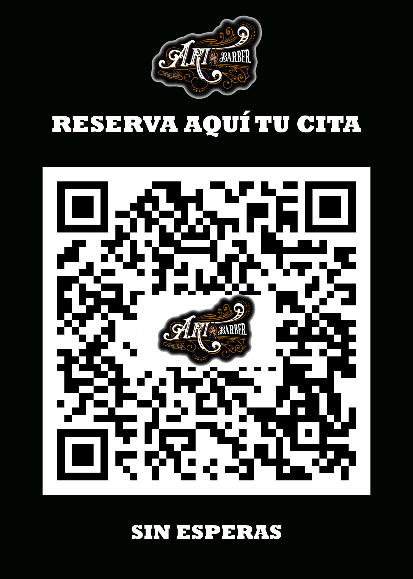 QR PELUQUERIA barberia arturo gutierrez madrid
